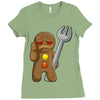 sad gingerbread Ladies Fitted T-Shirt