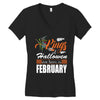 Halloween Kings Are Born In February Women's V-Neck T-Shirt
