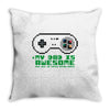 dad retro game Throw Pillow