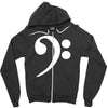 bass cleff funny Zipper Hoodie