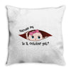 October Peeking Out Baby Girl Throw Pillow
