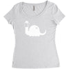 apatosaurus white Women's Triblend Scoop T-shirt