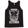 Never Underestimate Dog Rescuer Who Was Born October Tank Top