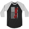 kayak american flag 3/4 Sleeve Shirt