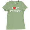 i love my boy friend Ladies Fitted T-Shirt