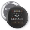 santa libra christmas ugly t shirts Pin-back button