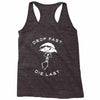 drop fast die last back Racerback Tank