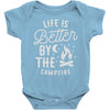 life is better by the camp fire Baby Onesie