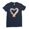 bacon heart Ladies Fitted T-Shirt