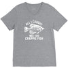 all i caught was this crappie fish V-Neck Tee