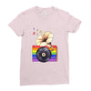 Ceremony of Love with Rainbow Colors Ladies Fitted T-Shirt