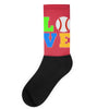 love baseball neon rhinestuds Socks