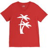 palm tree sticker vinyl decal tropical island beach ocean wall car win V-Neck Tee