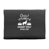 chill hungry wolf Accessory Pouches
