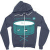 pounding away Zipper Hoodie
