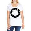 aperture science Ladies Curvy T-Shirt