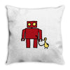 bird powered robot Throw Pillow