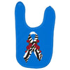 carcinoid cancer ribbon and rose Baby Bibs