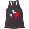 Eroded Texas Map With Flag Racerback Tank