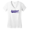 scotland born and raised retro white &amp; navy international country Women's V-Neck T-Shirt