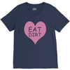 pink heart eat dirt ! t shirt   heart eat dirt graphic V-Neck Tee