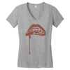 vampire lips Women's V-Neck T-Shirt