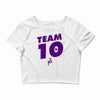 team 10 purple Crop Top