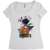 who loves bassets Women's Triblend Scoop T-shirt
