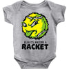 tennis ball racket Baby Onesie