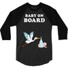 Baby On Board with Stork 3/4 Sleeve Shirt