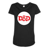 black red Maternity Scoop Neck T-shirt