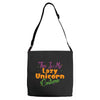 this is my lazy unicorn costume Adjustable Strap Totes