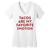 Tacos Are My Favorite Emotion Women's V-Neck T-Shirt