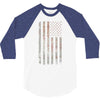 Vintage Usa Flag 3/4 Sleeve Shirt