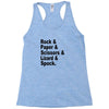 rock paper scissors lizard spock big bang theory geek nerd gift t shir Racerback Tank