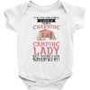 camping lady Baby Bodysuit