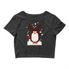santa reindeer penguin christmas Crop Top