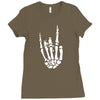 skeleton hand Ladies Fitted T-Shirt