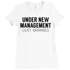 under new management just married Ladies Fitted T-Shirt