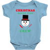 christmas baking team crew snowman Baby Bodysuit