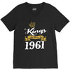 kings are born in 1961 V-Neck Tee
