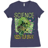 science needs your brain Ladies Fitted T-Shirt