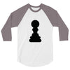 Chess King and Pawn 3/4 Sleeve Shirt