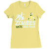 zombies hate fast food Ladies Fitted T-Shirt