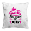 Queens Are Born in July Throw Pillow