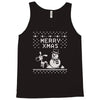 christmas funny dog &amp; snowman Tank Top