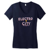 electro city Women's V-Neck T-Shirt