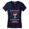 ohana christmas stitch Women's V-Neck T-Shirt