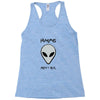 humans aren't real Racerback Tank