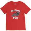 rescued by pug V-Neck Tee